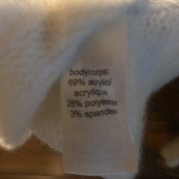 Cozy metallic gold dot cream color sweater size xl - Picture 4 of 5